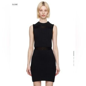 Hugo Black Paneled Minidress